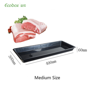 تعرض اللحوم السائبة البلاستيكية Ecobox FZ-0401C صواني طازجة للسوبر ماركت